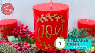 How to Put Vinyl on Candles Timelapse with Tutorial [upl. by Giulia525]