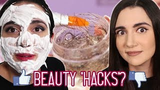 Trying Clickbait Beauty quotHacksquot From Facebook [upl. by Aivle]