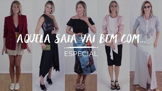 AQUELA SAIA VAI BEM COM  LOOKS COM TODOS OS TIPOS DE SAIAS [upl. by Adnovahs253]