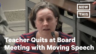 Teacher Resigns During Kansas School Board Meeting With Powerful Speech  NowThis [upl. by Maryann636]