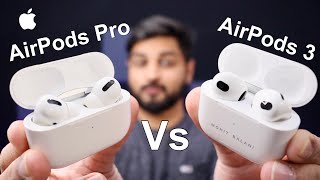 AirPods 3 vs AirPods Pro Full comparison  Which is better Features  Sound test Mohit Balani [upl. by Bonney]