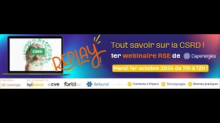 REPLAY  La CSRD pour les PME ETI  une arme secrète de compétitivité [upl. by Ion]