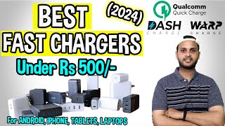 Best Fast Chargers Under Rs 500 in 2024  TypeC Dart Charger Vooc Charger iPhone Charger iPad [upl. by Merv]