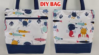 How to make tote bag at home  How to sew cloth bag for daily use  Bag cutting and stitching  Bags [upl. by Doralia]