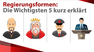 Die wichtigsten 5 Regierungsformen kurz erklärt [upl. by Ignacio]