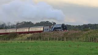 Sir Nigel Gresley steam engine Carlisle to Blackpool North excursion 28 August 2024 [upl. by Annaer917]