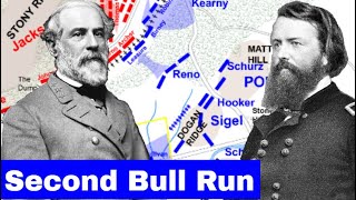 Second Battle of Bull Run Full Video  Animated Battle Map [upl. by Kate818]