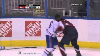 PK Subban vs Zach Bogosian Nov 26 2010 [upl. by Jovita]