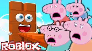 Peppa Pig JUEGA Obby de chocolate en Roblox 🍫 [upl. by Bonnette]