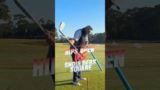 OPEN Hips  Maybe but Maybe NOT golfswing golfinstruction golftips [upl. by Karwan]