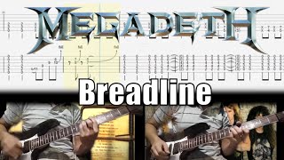 Megadeth Breadline Guitar Cover With Tab [upl. by Veejar]