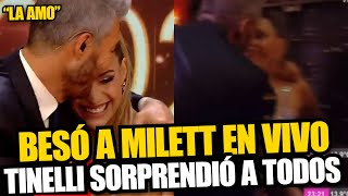 Marcelo Tinelli besa a Milett Figueroa EN VIVO tras confirmar su romance en Bailando 2023 [upl. by Aerehs]