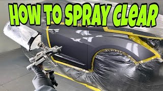 Car Painting How to Spray Clearcoat [upl. by Nivad]