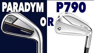 SHOCKINGLY DIFFERENT  Taylormade P790 vs Callaway Paradym irons [upl. by Brit920]