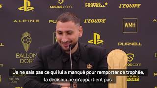 🏆⚽️ Ballon dOr 🗨️ Donnarumma  quotJadmire beaucoup Mendyquot [upl. by Wessling804]