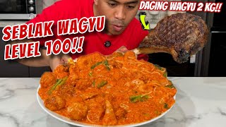 GILA MUKBANG SEBLAK LV 100 PAKE DAGING WAHYU 2KG [upl. by Einram530]