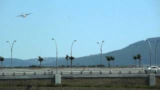 ATR72 Arkia Amazing landing in Haifa airport RWY34 [upl. by Eimrej349]