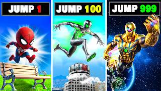 SPIDERMAN Upgrades with Every Jump in GTA 5 RP [upl. by Myo368]