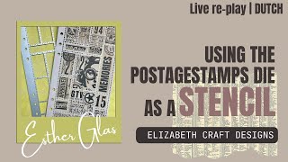 Using the postage stamp dies as stencils for making backgrounds  Dutch live [upl. by Otsugua433]