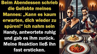 Beim Essen schrieb seine Geliebte „Kann’s kaum erwarten“ Meine Antwort ließ ihn fast ersticken [upl. by Leora]