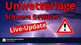 LiveUpdate Gewitter und Unwetter  was passiert am Dienstag [upl. by Hibben907]