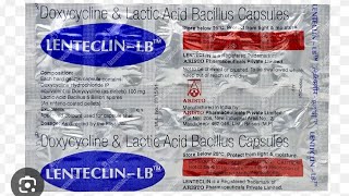 LenteclinLB  Doxycycline and Lactic acid bacillus capsule uses Dosage Side effect in Hindi [upl. by Eical112]