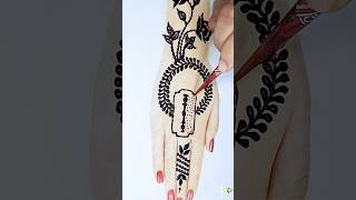 Easy Mehndi Design Trick Using Blade mehndi simple shortvideoviral [upl. by Luapnoj]