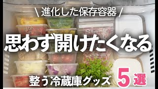 【冷蔵庫収納グッズ】思わず開けたくなる！スッキリ片付く進化した冷蔵庫グッズ５選タッパー保存容器冷蔵庫冷凍庫 [upl. by Osner699]