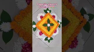 Easy Flower Rangoli for Diwali rangoli rangolidesigns flowerrangoli shorts trending ashortaday [upl. by Elsi]