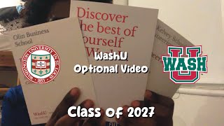 washu optional video  class of 2027 accepted [upl. by Nagam]