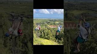 hawaiitravel hawaii travel zipline ziplineadventure ziplinefun ziplines hawaiitrip fun fyp [upl. by Adamina42]