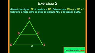 Matemática  Aula 48  Geometria Plana  Área  Razão de Semelhança  Parte 1  Final [upl. by Babby]