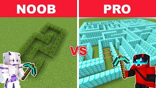 NOOB vs PRO Giant MAZE BUILD Challenge  Minecraft [upl. by Salvadore219]