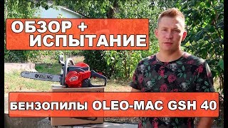 Обзор и испытание бензопилы OleoMac GSH 40 [upl. by Ecnal]