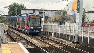 Sheffield CityLink 399 205 departs Rotherham with a TramTrain service to Rotherham Parkgate [upl. by Neddy950]