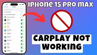 iPhone 15 Pro Max Carplay Not Working  Fix carplay not connecting to iphone [upl. by Anaerdna]