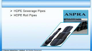 HDPE Pipes and PLB Duct By Aspra Industries Limited New Delhi [upl. by Dduj438]