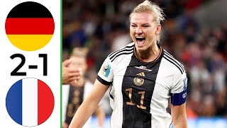 Germany vs France  Highlights  Womens Friendly 2024 [upl. by Garrik893]