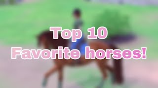 Top 10 favorite horses Equestrian the game ETG E52 [upl. by Epstein]