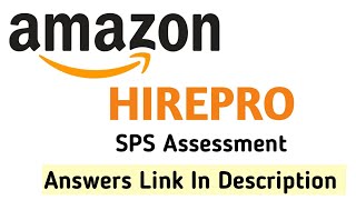 amazon online assessment testamazon hirepro assessment testamazon seller partner support SPS [upl. by Edorej]