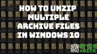 How To Unzip Multiple Zip Files in Windows 10 [upl. by Atteiram]