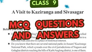 A visit to Kaziranga and Sivasagar chapter MCQ questions।। Class 9 chapter 12 MCQ questions।। [upl. by Nael]