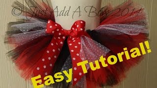 HOW TO MAKE AN EASY NO SEW TUTU  With Elastic Waistband [upl. by Yecaw]