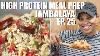 How to Make Jambalaya  High Protein Meal Prep  Chicken Sausage and Shrimp oh Boy [upl. by Audras356]