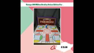 Vintage 1989 Milton Bradley Deluxe Edition Parcheesi [upl. by Ainehta]