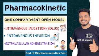 One compartment open model  intravenous injection bolus  Intravenous infusion  Extravascular [upl. by Yvonne]