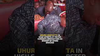 Uhuru Kenyatta in high spirits at his friend Peter Kimanis ordination in Embu [upl. by Rosena]