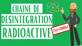 Chaine de désintégration radioactive  exercice corrigé de A à Z Terminale [upl. by Courcy539]