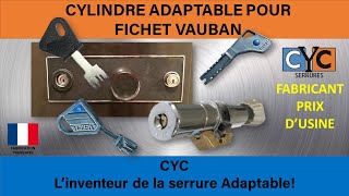 TUTO clé MOTTURA sur serrure FICHET VAUBAN remplacée par un cylindre adaptable CYC DÉBRAYABLE [upl. by Dorman1]