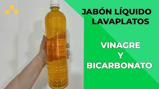 Jabón liquido lavaplatos de vinagre y bicarbonato [upl. by Eirehc]